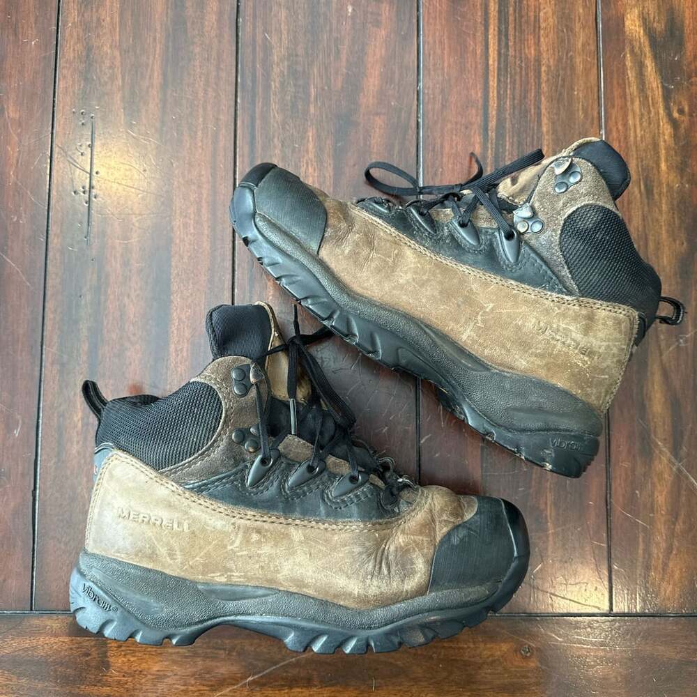 Vintage 1997 Merrell M2 Blast Millennium Hiking Boots Brown Leather Size 7 WMNS